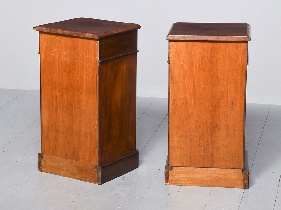 Antique Pair of Victorian Spanish Mahogany Bedside Lockers/Chests