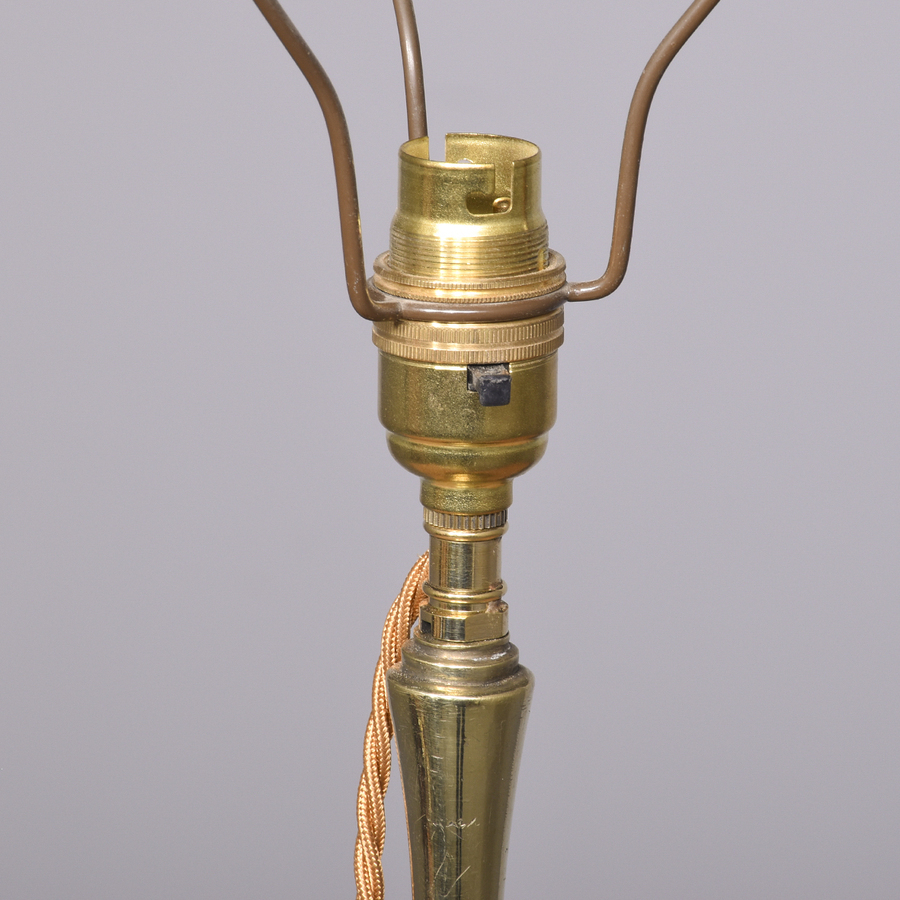 Antique Engraved Brass Lamp
