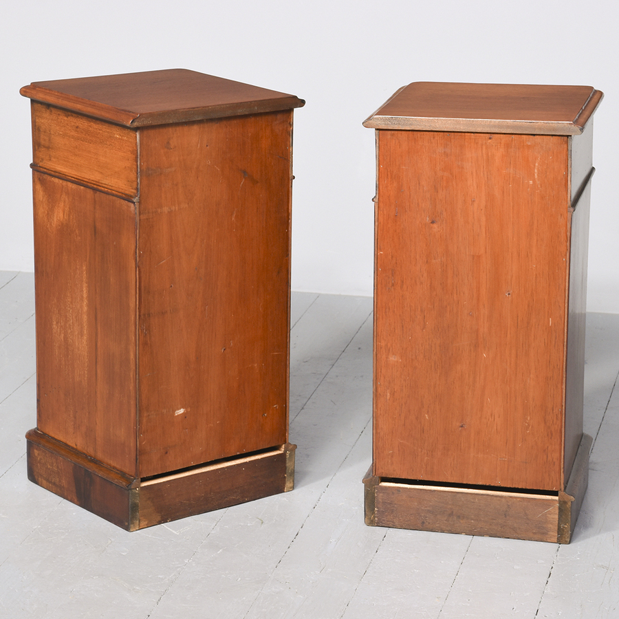 Antique Pair of mid-Victorian mahogany bedside lockers/chests