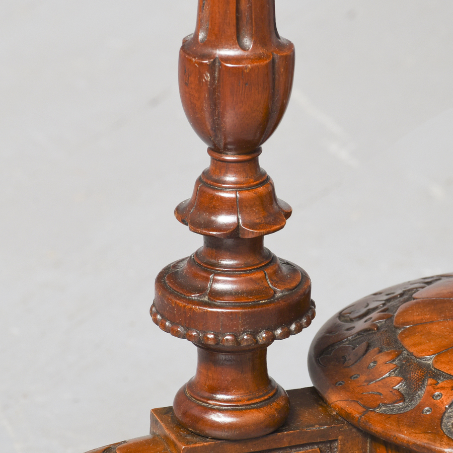 Antique Victorian Burr Walnut and Inlaid Work Table