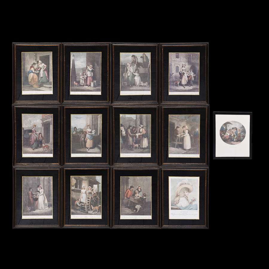 Set of 13Framed Prints of Cries of London After Francis Wheatley RA