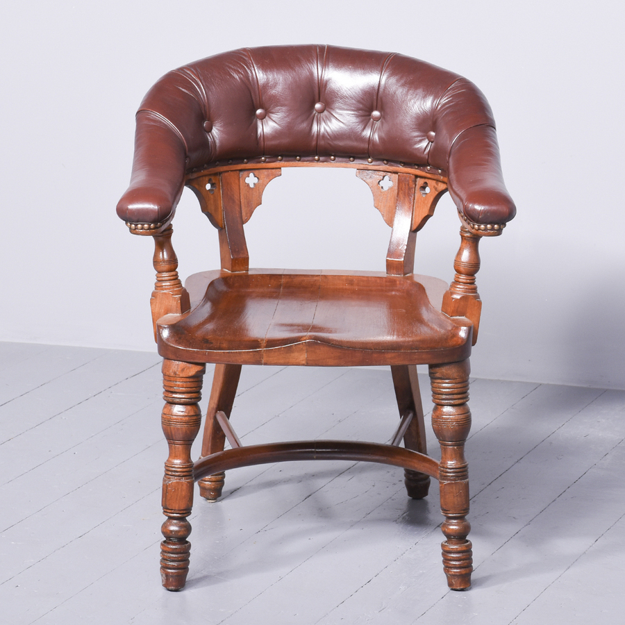 Antique Quality Victorian Large-Sized Mahogany Desk Chair