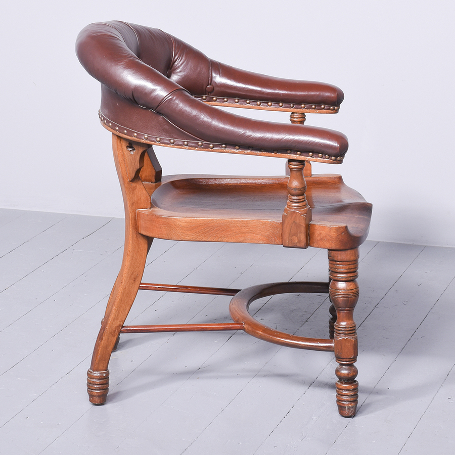 Antique Quality Victorian Large-Sized Mahogany Desk Chair