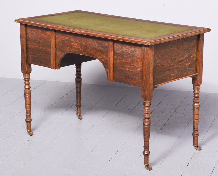 Antique Late Victorian Neat-Sized Rosewood Writing Table