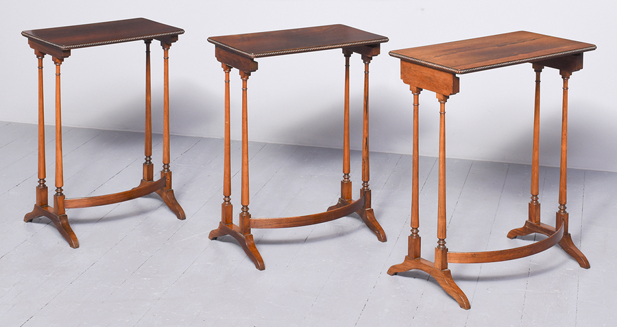 Antique Nest of 3 George IV Rosewood Tables