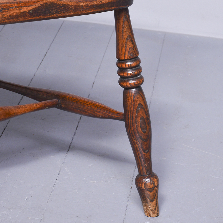 Antique Victorian Elm and Ash Windsor Chair with Lovely Colour and Patina