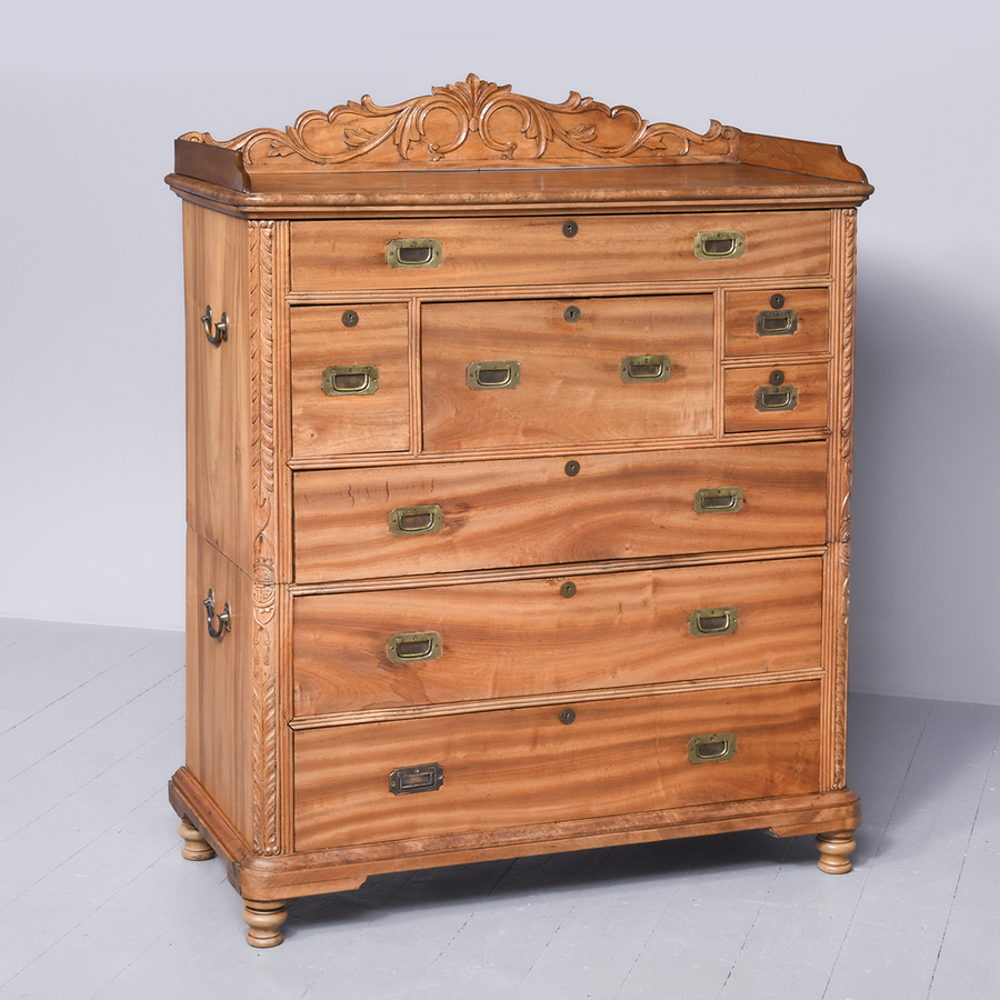 Solid Camphor Wood Secretaire Military Chest