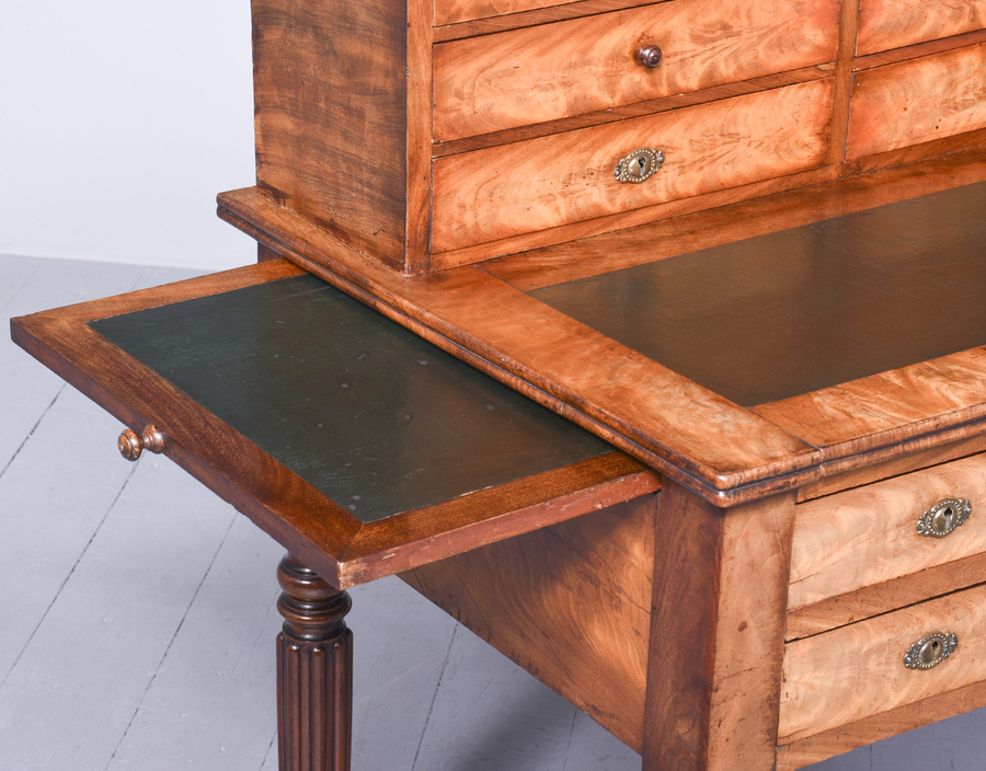 Antique Quality Biedermeier Mahogany Desk