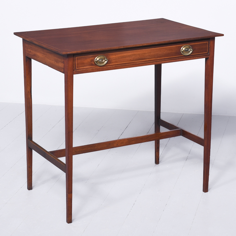 Unusual Style Inlaid Mahogany George III Side Table in Original Condition