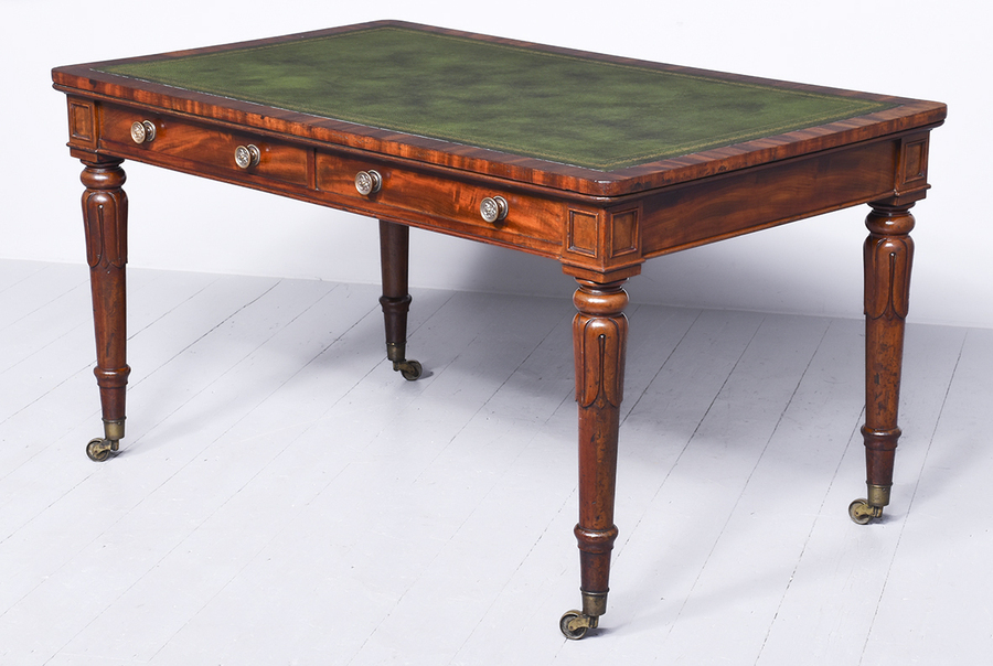 Antique Fine Quality William IV Mahogany Library Table
