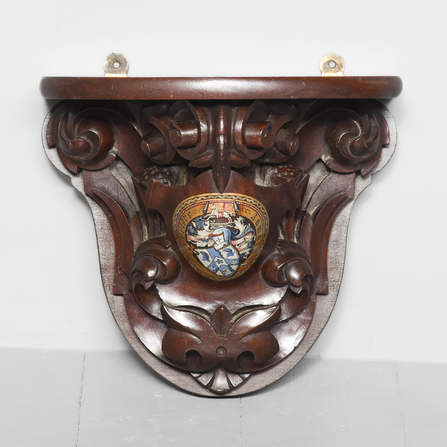 Carved and Painted Wall Bracket