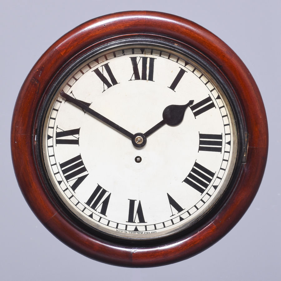 Victorian Mahogany Fusee Wall Clock