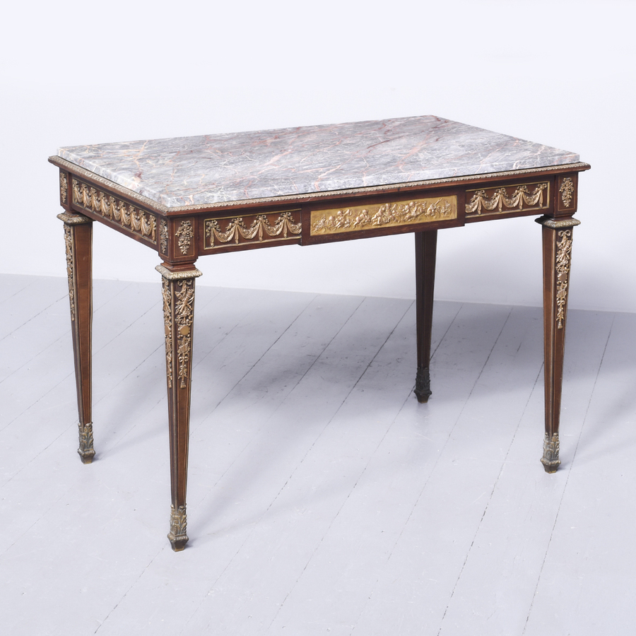 Finest Quality Louis XV Style Ormolu Mounted Mahogany Freestanding Table