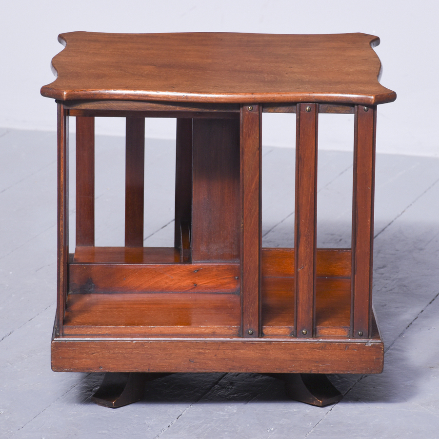 Antique Victorian Neat-Size Table Top Revolving Bookcase