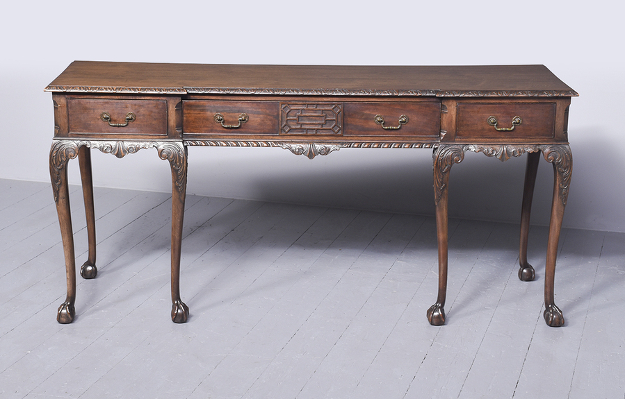 Antique Georgian Chippendale Style Mahogany Side or Hall Table