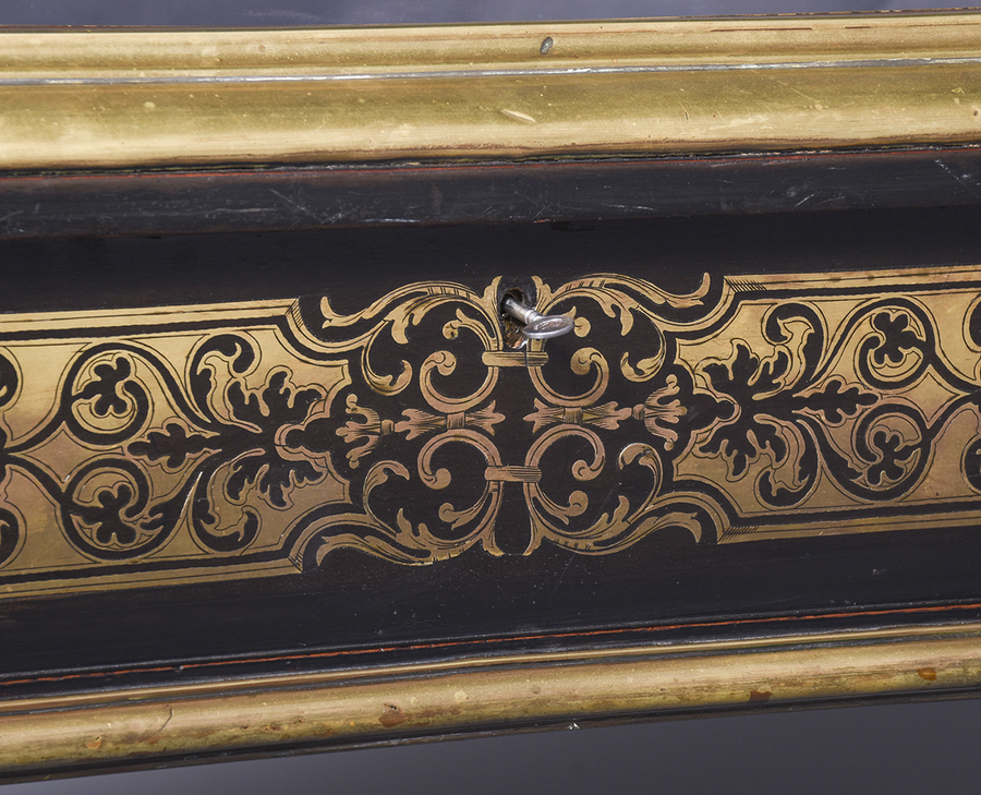Antique Brass Inlaid Display/Bijouterie Table