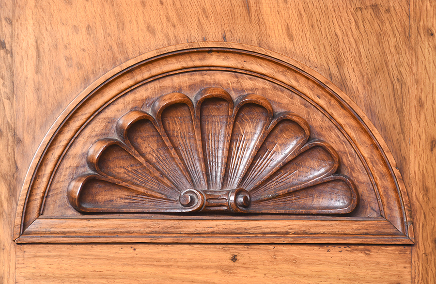 Antique Magnificent Victorian Pollard Oak Mirror-Backed Sideboard
