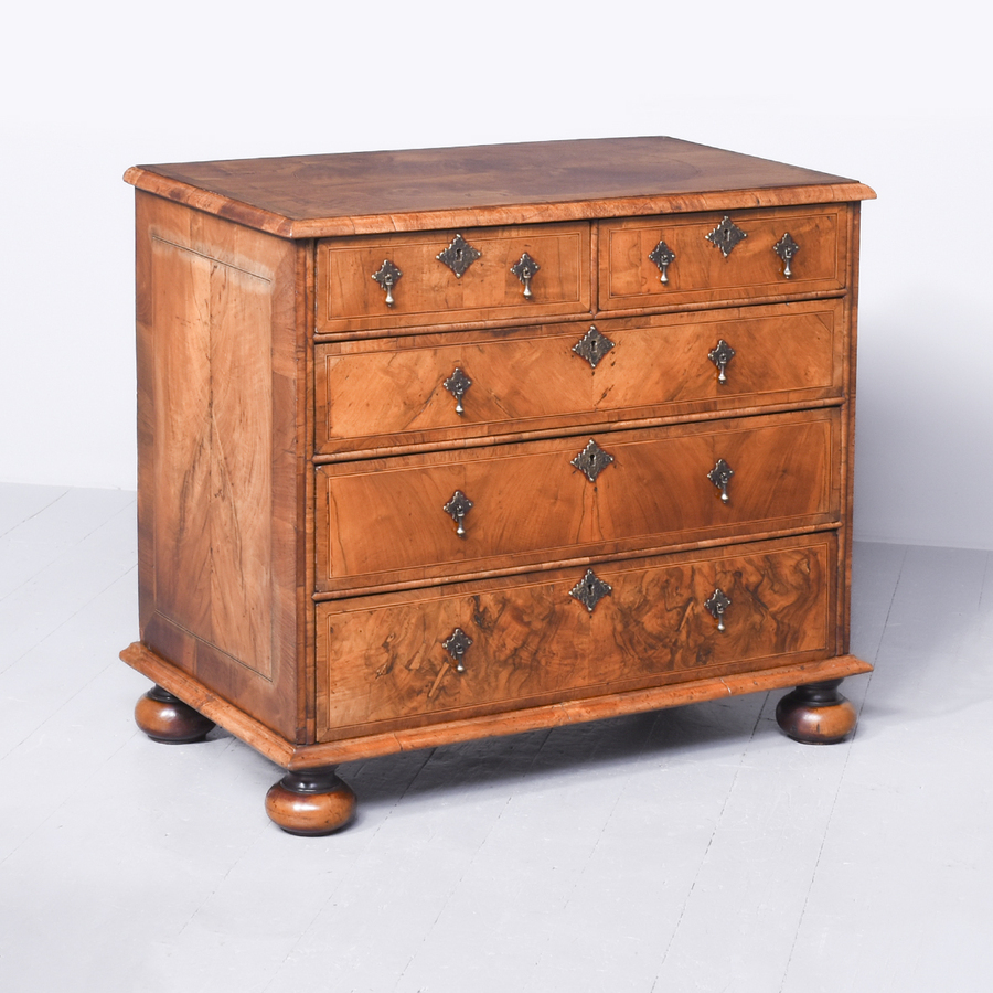 William & Mary Inlaid Walnut Chest of Drawers