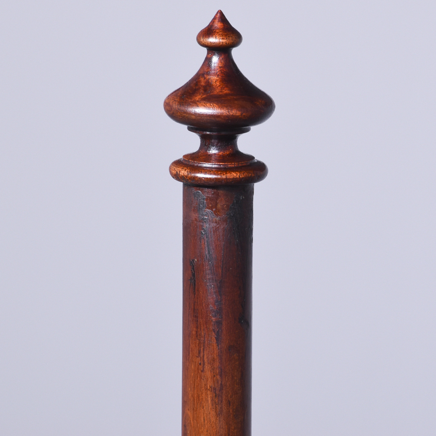 Antique Victorian Mahogany Pole Screen