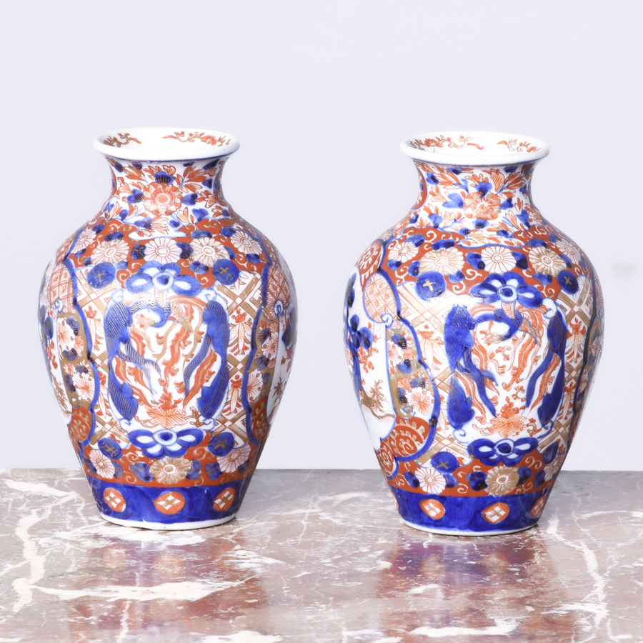 Antique Pair of Imari Vases