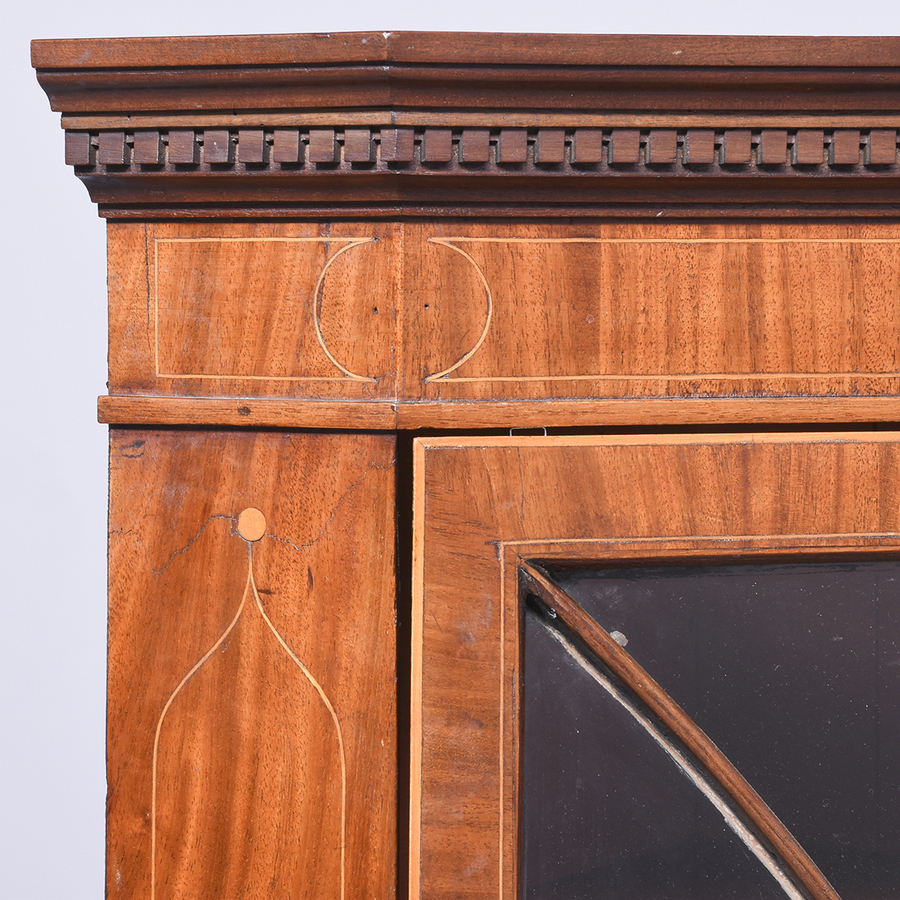 Antique Scottish George III Inlaid Corner Cabinet
