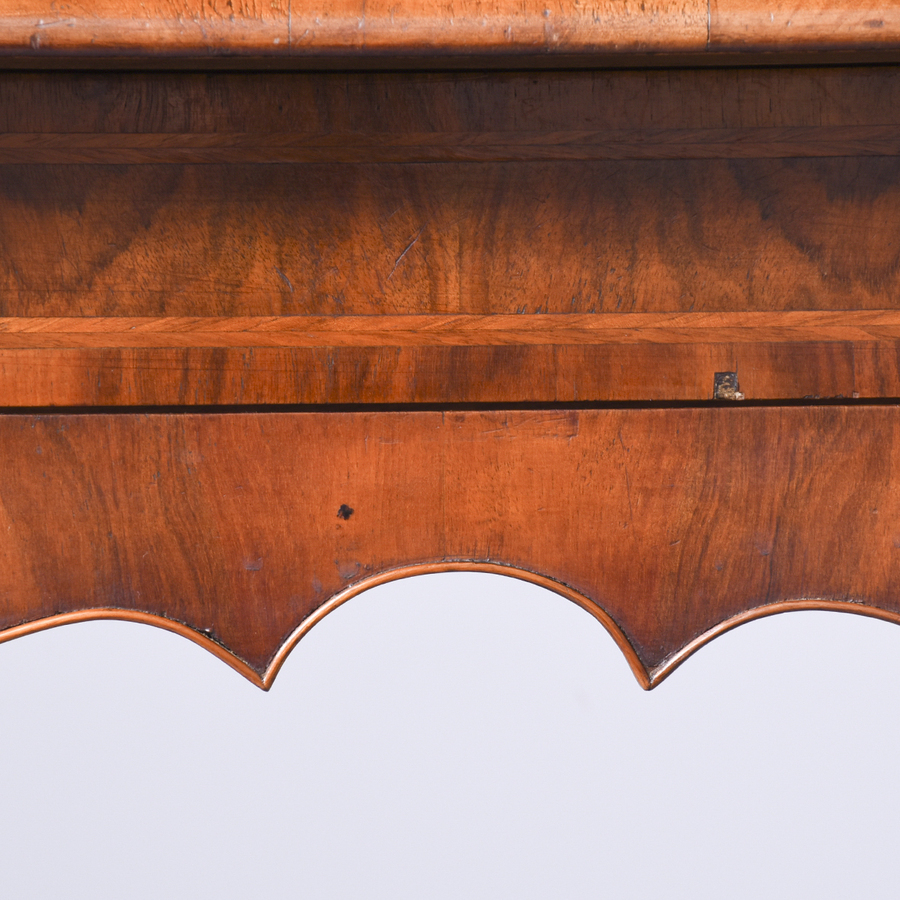 Antique Carolean 17th Century Style Figured Walnut Side Table