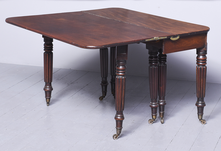 Antique Rare George IV Patent Action Dining Table