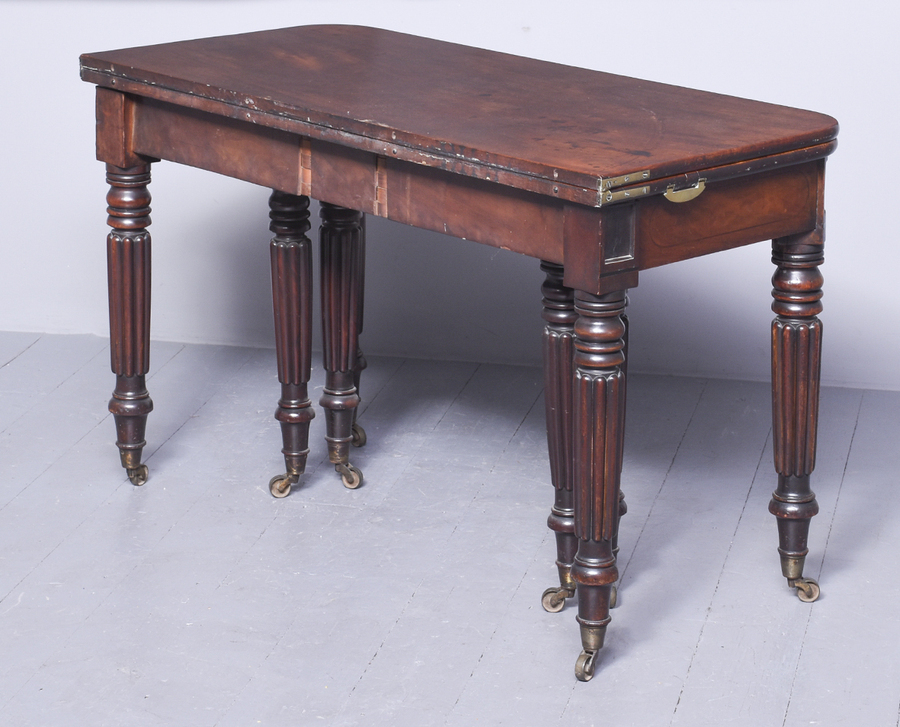 Antique Rare George IV Patent Action Dining Table