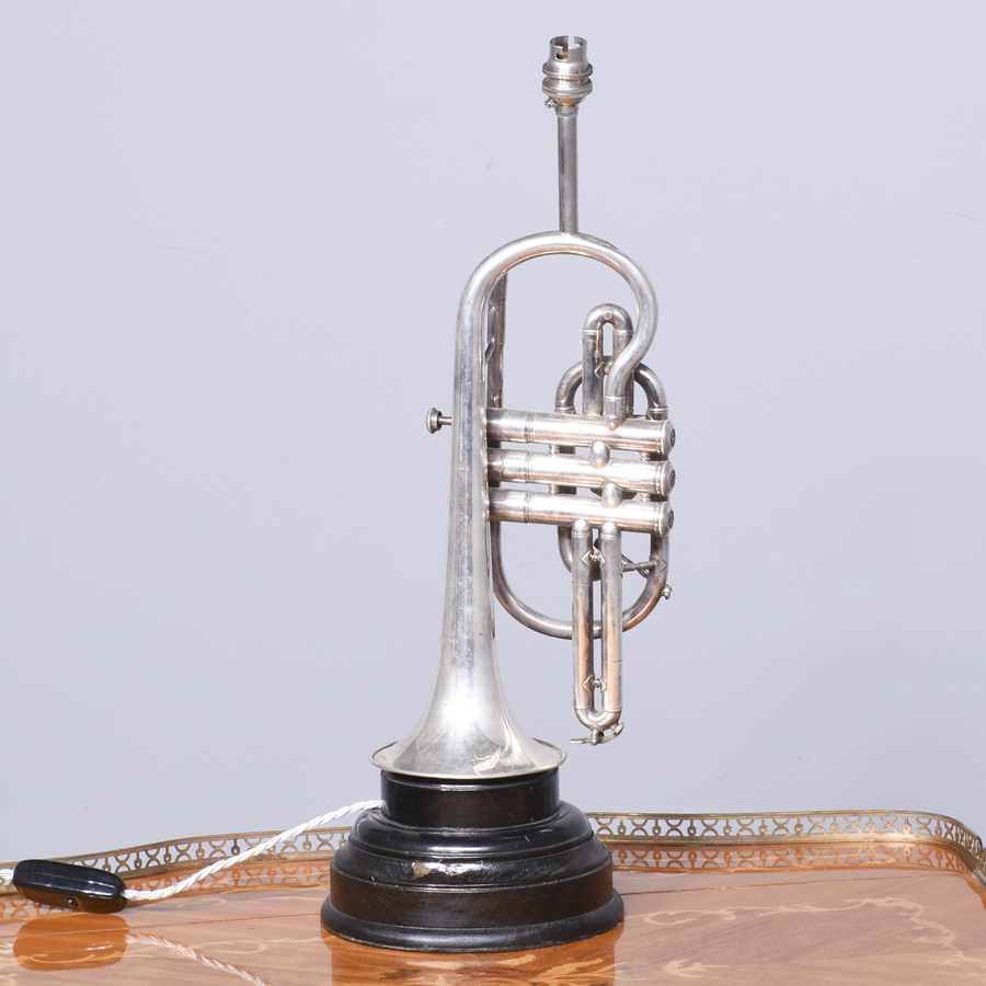 Silver Plated “Trumpet Lamp”