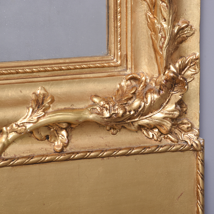 Antique Unusual Swedish Carved Gesso & Giltwood Mirror