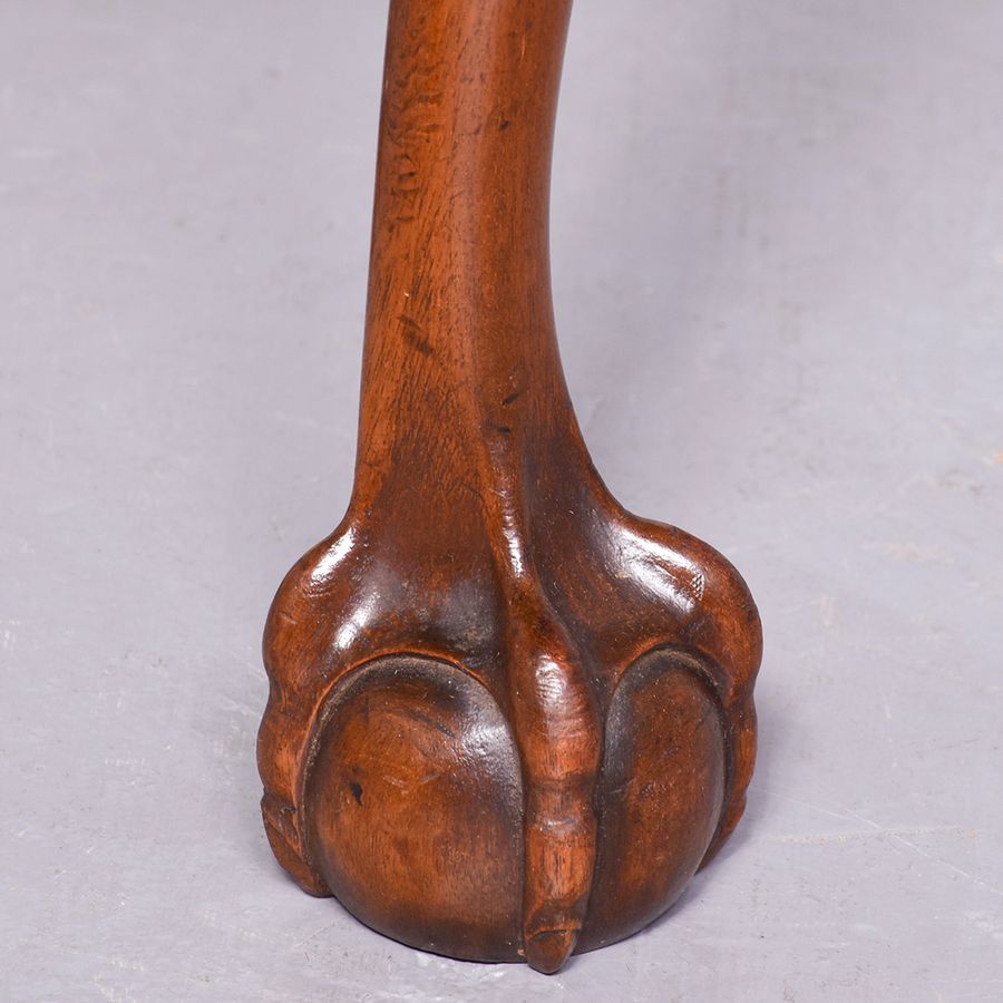 Antique Georgian-Style, Kidney-Shaped Walnut Stool
