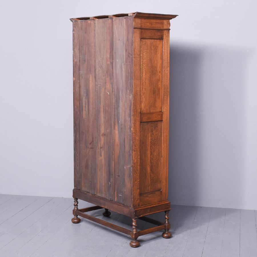 Antique Neat Sized Oak 2 Door Robe