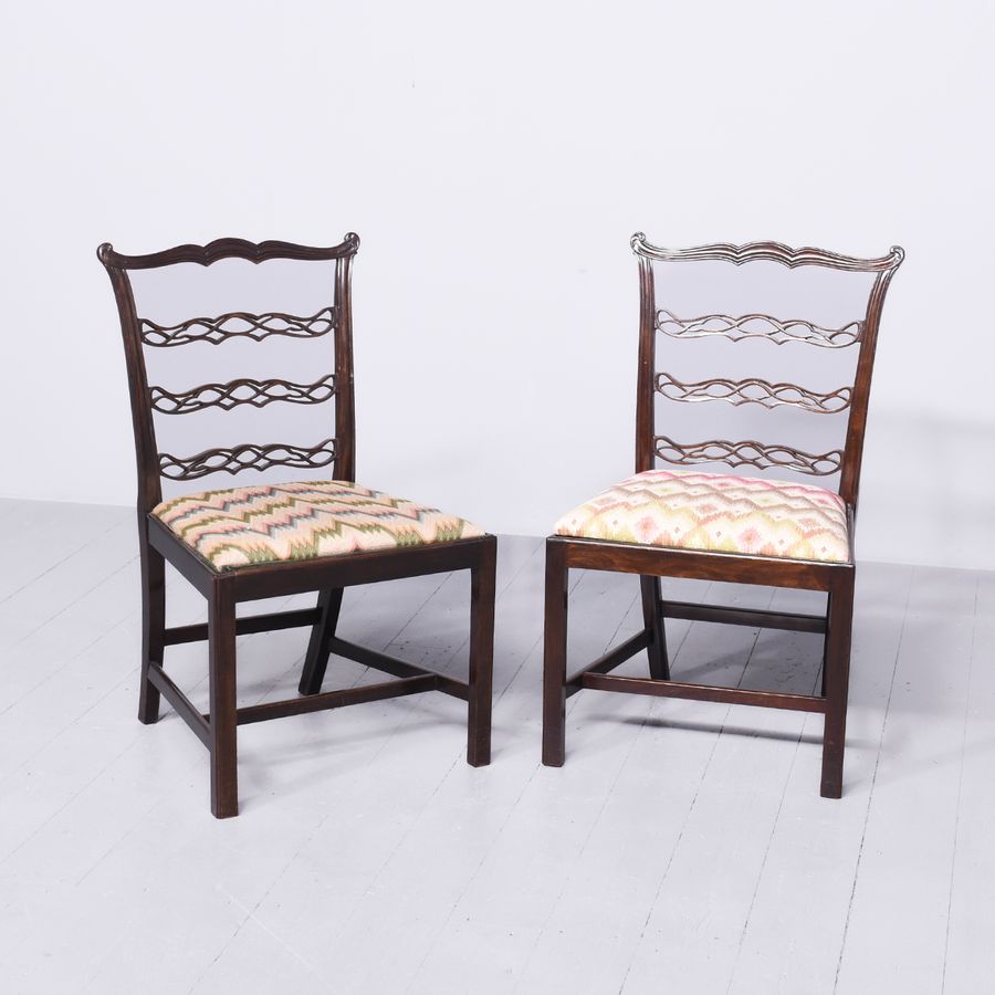 Antique Set of 10 Hepplewhite Dining Chairs