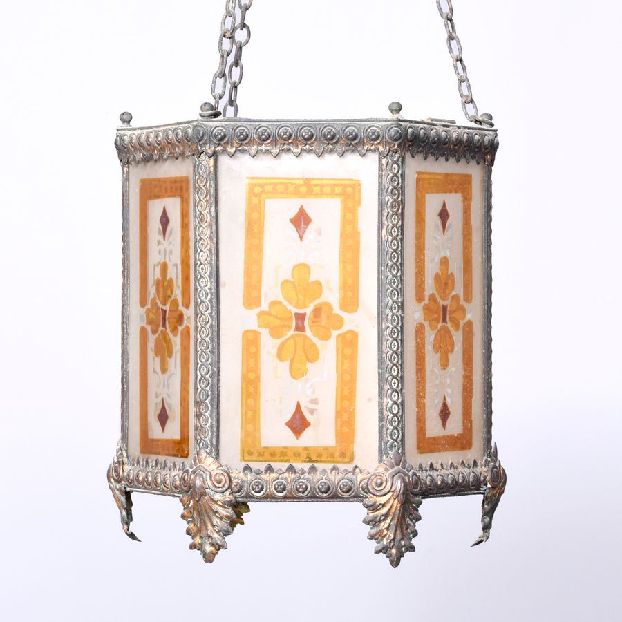 Antique Victorian Octagonal Hall Lantern
