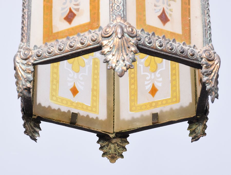Antique Victorian Octagonal Hall Lantern