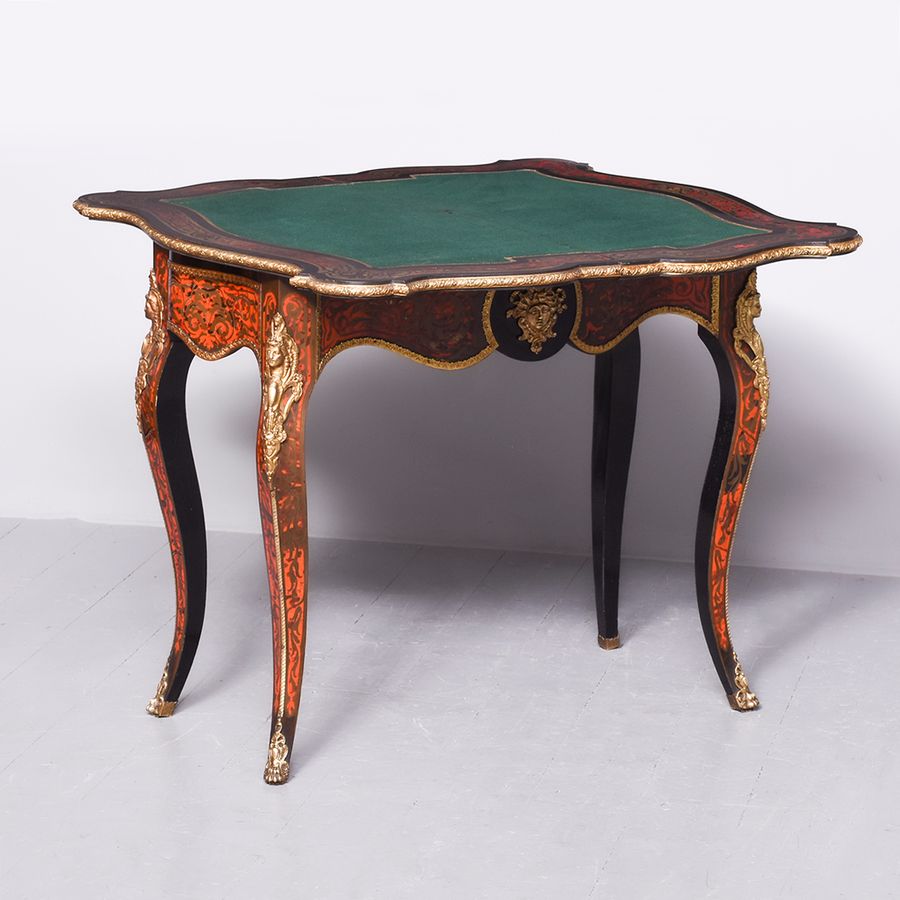 Antique A French Boulle Card Table