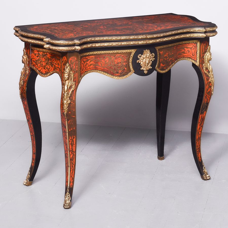Antique A French Boulle Card Table