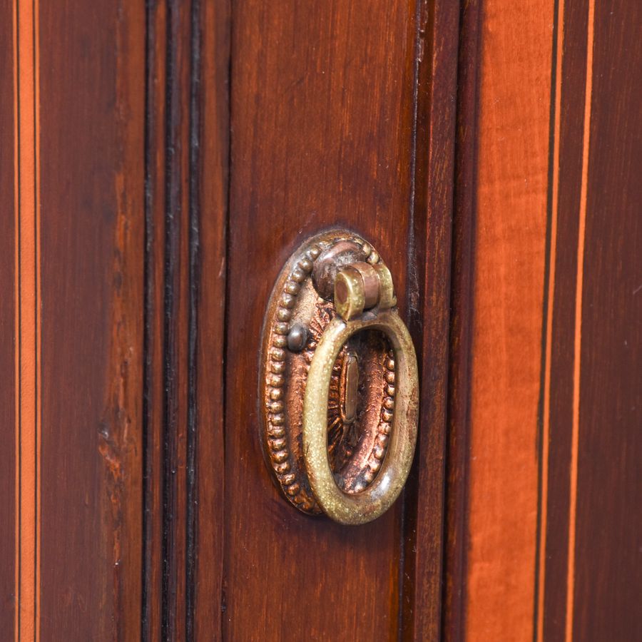 Antique Finest Quality Edwardian Inlaid Mahogany Bedside Locker