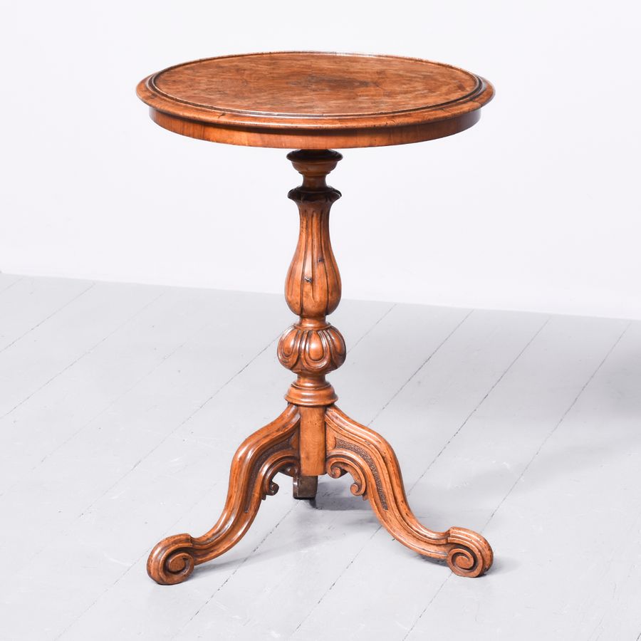 Antique Mid-Victorian Burr Walnut Occasional Table