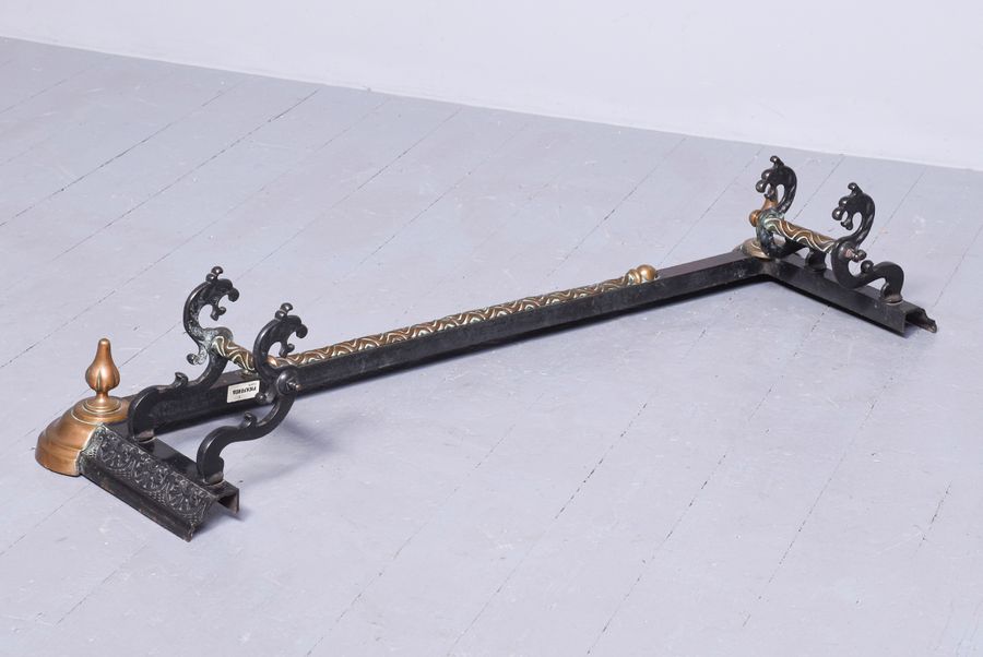 Antique Late Victorian Cast Iron Fender