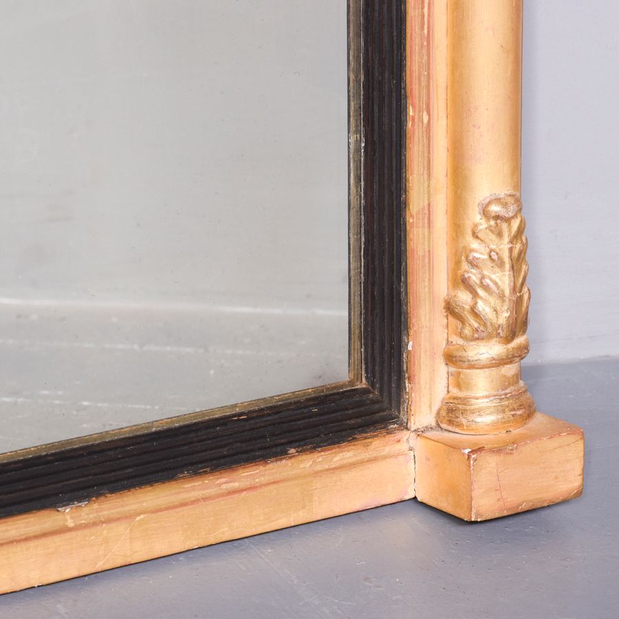 Antique George IV Gilded Overmantel Mirror 