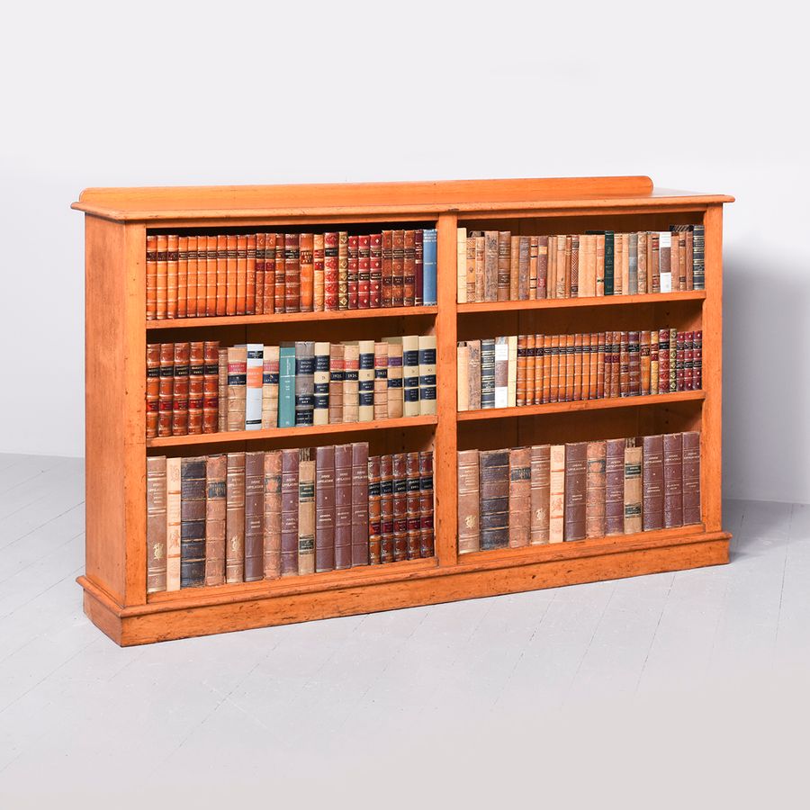 Antique Quality Late Victorian Country House Style Oak Open Bookcase