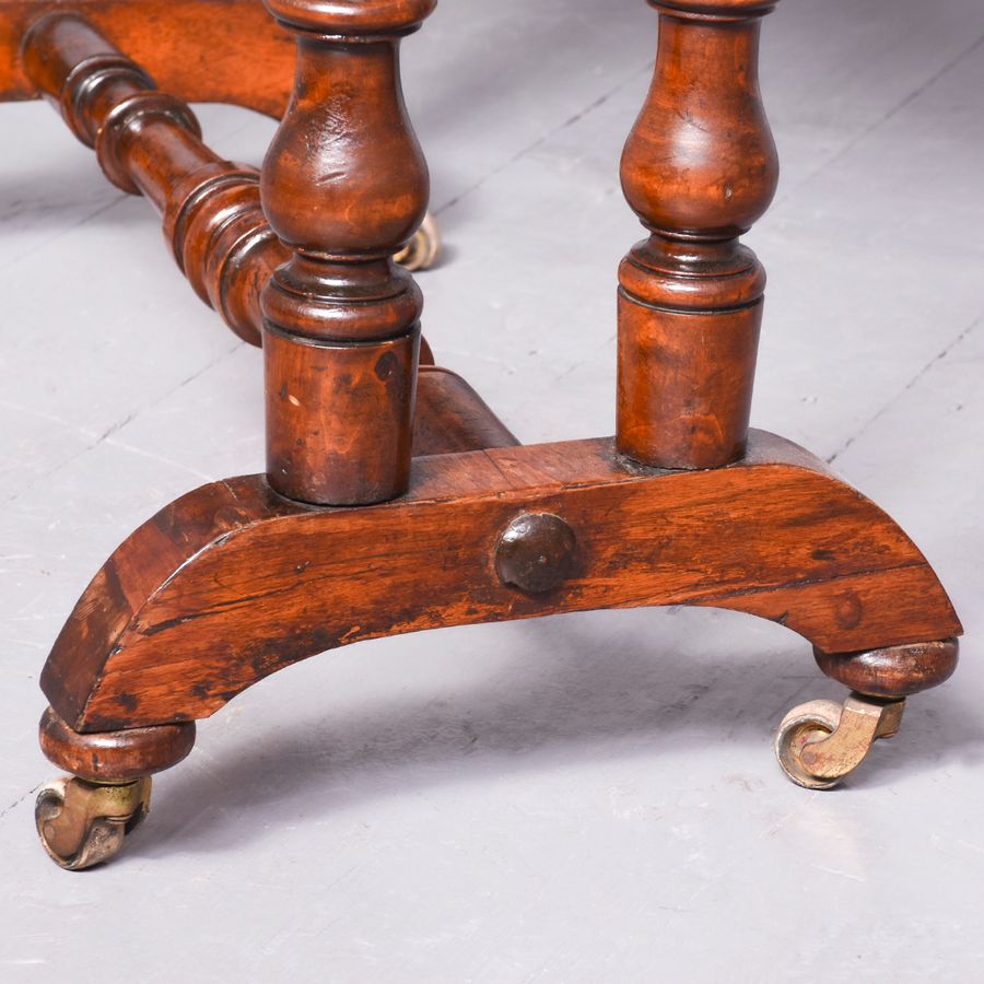 Antique Walnut & Satinwood Games Table