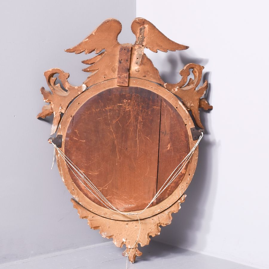 Antique Neat Size Regency-Style Giltwood Wall Mirror