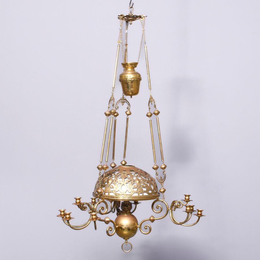 Antique Large Brass Light Fitting