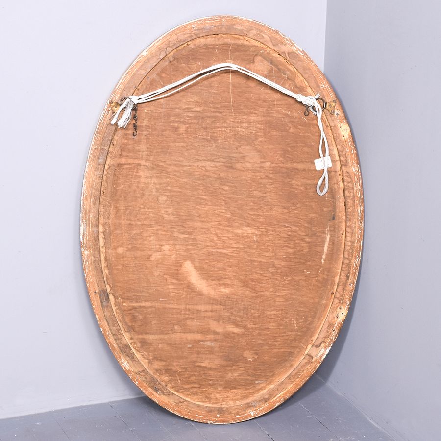 Antique Adam Style Oval Gilt Wall Mirror