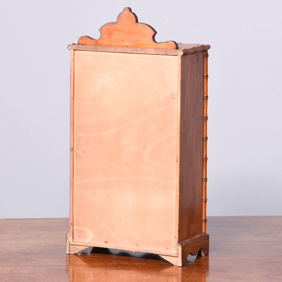 Antique Rare Victorian Apprentice-Piece Pine Cupboard