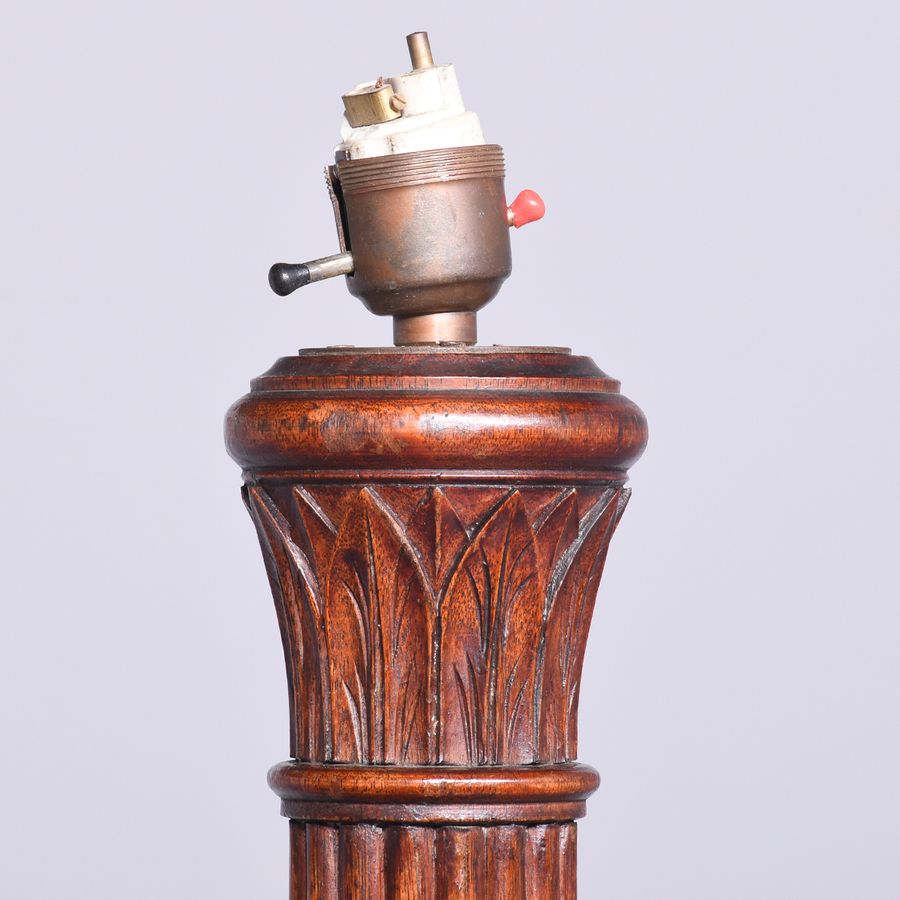 Antique Mahogany Standard Lamp