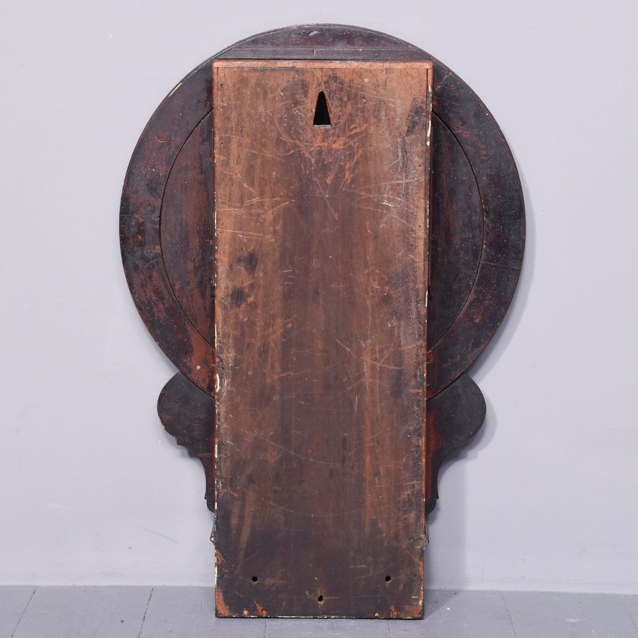 Antique Large Mahogany Drop-Dial Striking Wall Clock