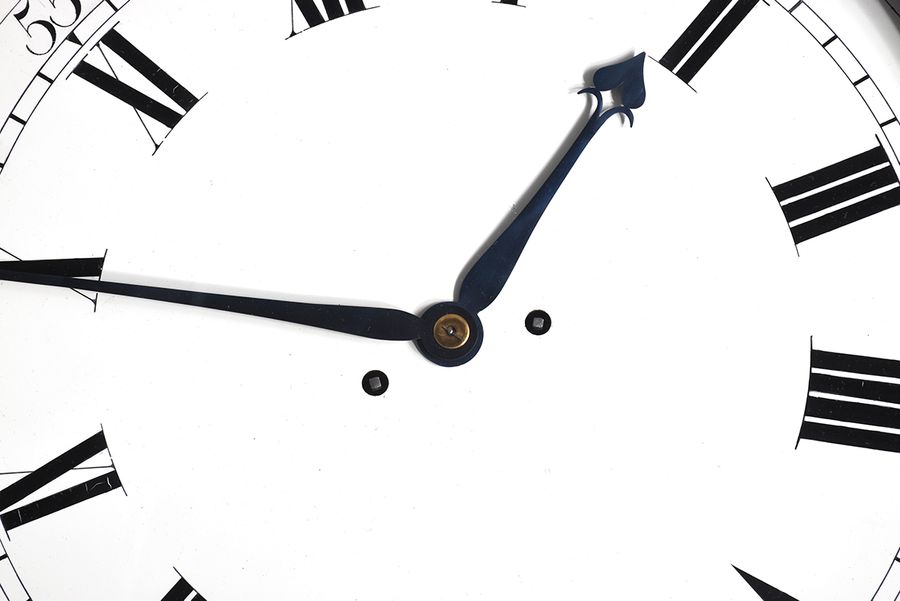 Antique Large Mahogany Drop-Dial Striking Wall Clock